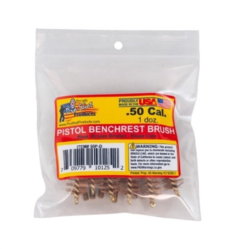 Picture of PRO-SHOT .50 CAL. PISTOL BRUSH - 12 QTY. BULK PACK 50P-D