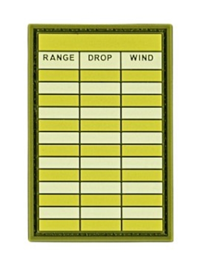 Picture of PRO-SHOT RANGE DATA PATCH WITH VELCRO AND ADHESIVE BACK RDP