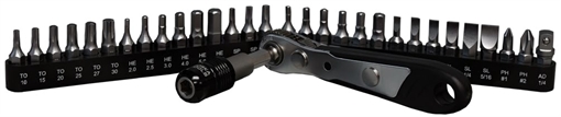 Picture of PRO-SHOT SCREWDRIVER BITS KIT  INCLUDES RATCH AUTOLOCK BIT HOLDER AND 29 S2 BITS SBK SBK SKB