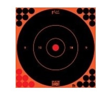Picture of PRO-SHOT SPLATTER SHOT 12IN ORANGE BULLSEYE TARGET - 12 QTY. PACK 12B-ORNGE-12PK