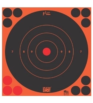 Picture of PRO-SHOT SPLATTER SHOT 8IN ORANGE BULLSEYE TARGET - 30 QTY. PACK 8B-ORNG-30PK