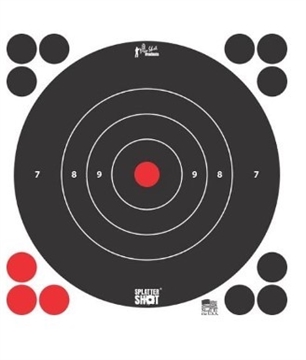 Picture of PRO-SHOT SPLATTER SHOT 8IN WHITE BULLSEYE TARGET - 30 QTY. PACK 8B-WHITE-30PK