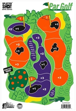 Picture of PRO-SHOT SPLATTER SHOT GAME SERIES 12IN X 18IN PAR GOLF HEAVY TAG PAPER TARGET - 8 PACK GS-GOLF-8PK
