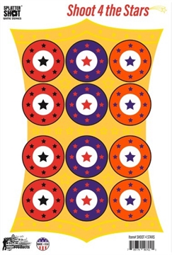 Picture of PRO-SHOT SPLATTER SHOT GAME SERIES 12IN X 18IN SHOOT 4 THE STARS HEAVY TAG PAPER TARGET - 8 PACK GS-STARS-8PK