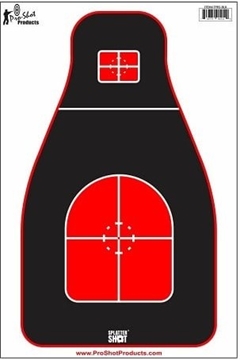 Picture of PRO-SHOT TACTICAL PRECISION TARGET- RED/BLACK 8 PACK TPRS-BLK-8PK