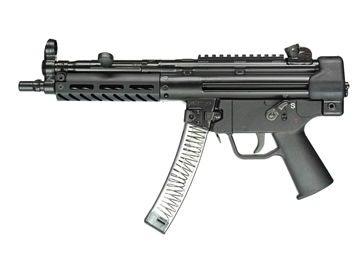Picture of PTR Industries 9C, Pistol, Semi-automatic, 9MM, 8.86" Barrel, 3 Lug/Threaded Barrel, Steel, Black, Polymer Pistol Grip, Welded Scope Mount, 30 Rounds, 2 Magazines, Aluminum M-LOK Handguard PTR600