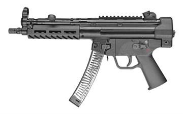 Picture of PTR Industries 9CT, Pistol, Semi-automatic, 9MM, 8.86" Barrel, 3 Lug/Threaded Barrel, Steel, Black, Polymer Pistol Grip, Welded Scope Mount, 30 Rounds, 2 Magazines, Aluminum M-LOK Handguard PTR601
