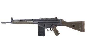 Picture of PTR Industries PTR-91 GIR, Semi-automatic Rifle, 308 Win, 18" Barrel, Black Finish, Green Furniture, 20Rd, Welded Scope Mount, Metal Lower, Removable 5/8X24 Flash Hider, 1-20Rd Magazine PTR101