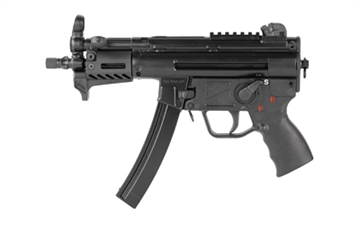 Picture of PTR Industries 9KT, Pistol, Semi-automatic, 9MM, 5.83" Barrel, 3 Lug/Threaded Barrel, Steel, Black, Polymer Pistol Grip, Welded Scope Mount, Rear Sling Swivel and Rear Picatinny End Plate, 30 Rounds, 2 Magazines, Aluminum M-LOK Handguard PTR603