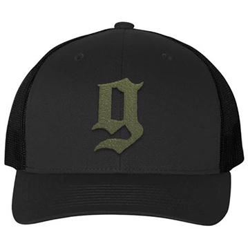 Picture of PUFF ''G'' TRUCKER HAT HAT-PUFF-BLKGRN -