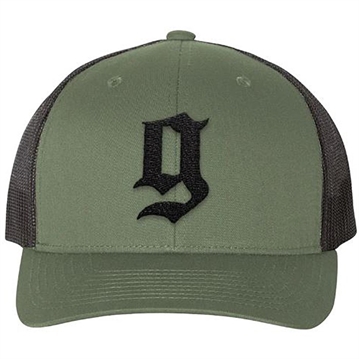 Picture of PUFF ''G'' TRUCKER HAT HAT-PUFF-GRNBLK -