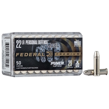 Picture of Federal Premium Personal Defense Punch 22LR 29gr Flat Nose 50 Per Box/100 Case PD22L1