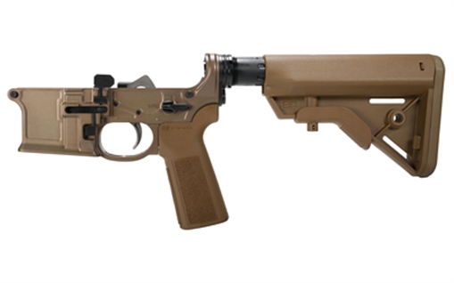 Picture of Primary Weapons Systems MK1 Mod 2-M, Complete Lower Receiver, Semi Automatic, Multi Caliber, B5 Bravo Stock, Hard Coat Anodized, Kodiak Brown, 30 Rounds 2M100RM112F