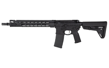 Picture of Primary Weapons Systems MK114, Mod 2-M, Semi-automatic Rifle, 223 Wylde/556NATO, 14.5" Pinned (16" OAL) Barrel, 1:8 Twist, Mid-length Gas System, FSC556 Muzzle Device, Anodized Finish, Black, Magpul Grip, Magpul MOE Stock, 30 Rounds, 1 Magazine MK1-M2R-223-14-PW MK1M2R22314PW