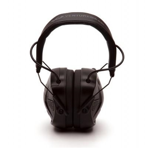 Picture of Pyramex Venture Gear AMP Muff Polymer 26 dB Over the Head Black Adult 1 Pair VGPME30BT