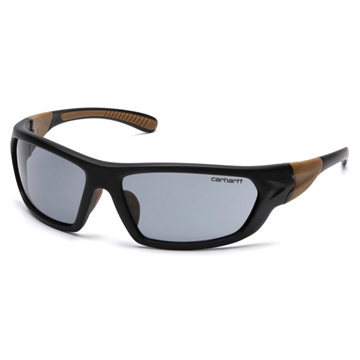 Picture of Pyramex Carbondale Heavy Duty Shooting Glasses Black and Tan with Grey Lens CHB220D