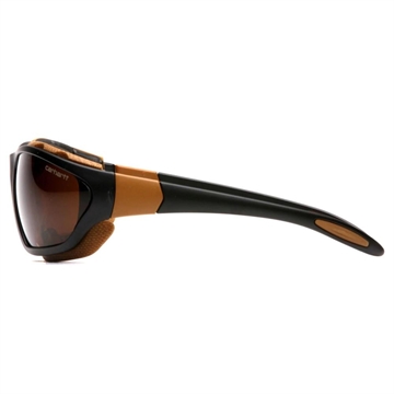 Picture of Pyramex Carhartt Carthage Shooting Glasses Black and Tan with Bronze Anti-Fog Lens CHB418DTP