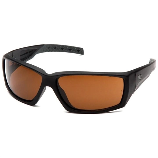 Picture of Pyramex Overwatch Shooting Glasses Black with Bronze Lens Anti Fog VGSB718T