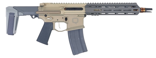 Picture of Q LLC Honey Badger 5.56 NATO 30+1 10" Threaded Barrel, M-LOK Handguard, Aluminum Receiver, Tan SB Tactical Brace HB55610INPISTOL