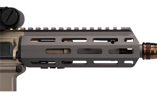 Picture of Q Honey Badger Handguard Kit, M-LOK, 6", Fits Honey Badger/AR Upper Receivers, Clear Anodized Finish, Gray, Includes Barrel Nut and Hardware 6-HB-MLOK-HG-KIT 6HBMLOKHGKIT
