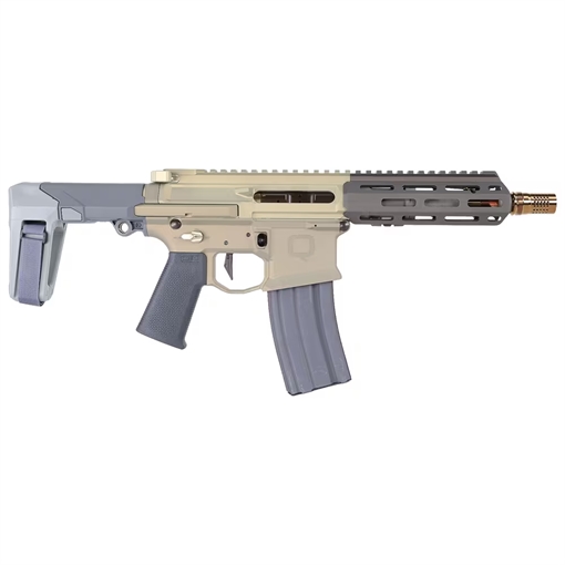 Picture of Q Honey Badger, Semi-automatic, SBR, 300 Blackout, 7" Threaded Barrel, Flat Dark Earth Finish, Collapsible Stock, 30Rd, Optic Not Included, Product Finishes, Shade Variations and Other Imperfections Are Normal Due to the Manufacturing Process HB-300BLK-7IN