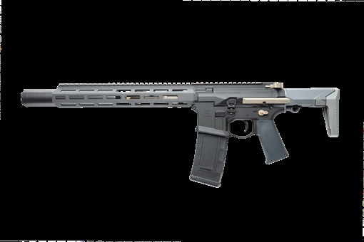 Picture of Q HONEY BADGER SBR SD 300BLK 7" ARMOR BLACK 1-30RD GEISSELE TRIGGER (Q-HB-SILENCER) 1-100 HB300B7INHBSILBLKG