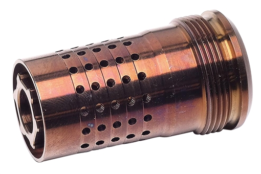 Picture of Q LLC Cherry Bomb 22 Cal (5.56mm) Copper 17-4 Stainless Steel with 1/2"-28 tpi Threads & 1.64" OAL CB1228