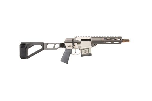 Picture of Q LLC Mini Fix 300 Blackout 30+1 8" Black Anodized Tapered Threaded Barrel, Q-Sert Free-Float Handguards, Picatinny Rail Receiver, Black SBA3 Brace, Black Polymer Grips MINIFIX300BLK8PST