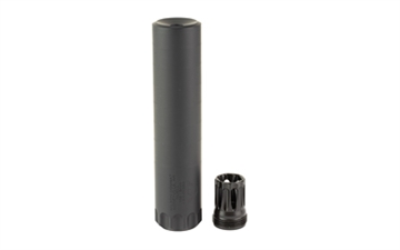 Picture of Wilson Combat Quell, Suppressor, 9MM, Stainless Steel Construction, Armor Tuff Finish, Black, Includes K-Mount Muzzle Device, Storage Case SP-QUELL-9BLK24
