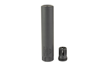 Picture of Wilson Combat Quell Ultralight, Suppressor, 223REM/556NATO, Titanium Construction, Armor Tuff Finish, Black, Includes K-Mount Muzzle Device, Storage Case SP-QUELL-H556BLK28