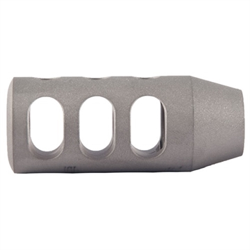 Picture of Hollands Gunsmithing QUICK DISCHARGE BRAKE 30 CALIBER 9/16-28 SS SILVER NONE