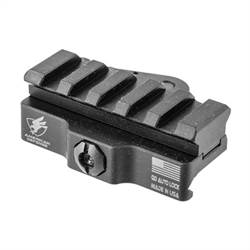 Picture of American Defense Mfg. Picatinny Riser, Quick Detach Mount, Fits Picatinny, 5 Slots, Anodized Finish, Black AD-170-VPG-5LUG-STD