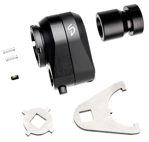 Picture of Stern Defense 008SDRABADD1M Rapid Attach Buttstock Adapter Black Aluminum/Steel 008SDRABADD1M 008- SD RAB-AD-D1-M