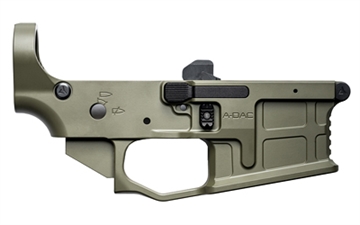 Picture of Radian Weapons AX556, Stripped Billet Lower, Semi-Automatic, 556 NATO/223 Remington, Ambidextrous, Cerakote Finish, Olive Drab Green, Includes Radian Talon Ambidextrous Safety, Hammer Pin R0391