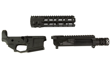 Picture of Radian Weapons AX556, Billet Upper/Lower Set, Semi-Automatic, 556 NATO/223 Remington, Ambidextrous, Cerakote Finish, Black, Includes Radian Talon Ambidextrous Safety, Hammer Pin, 8.5" MLOK Handguard R0435