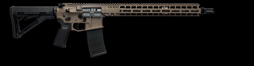 Picture of Radian Weapons Model 1, Semi-Automatic, 223 Wylde Chamber, 16" Barrel With Dead Air Flash Hider, Cerakoted Finish, Radian Brown, Aluminum M-LOK Handguard, Titanium Forward Assist, Magpul Pistol Grip and Stock, Raptor-SD Ambidextrous Charging Handle, 30 Rounds, 1 Magazine R0044