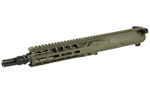 Picture of Radian Weapons Complete Upper, 300 Blackout, 9" Barrel, 1:5 Twist, Dead Air Keymo Flash Hider, Pistol Length Gas, 8" MLOK Handguard, Radian Raptor-SD Charging Handle, Radian Enhanced Bolt Carrier Group, Cerakote Finish, Olive Drab Green, Fits AR-15 R0446
