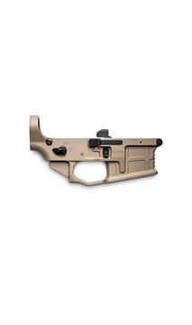 Picture of Radian Weapons AX556, Stripped Billet Lower, Semi-Automatic, 556 NATO/223 Remington, Ambidextrous, Cerakote Finish, Flat Dark Earth, Includes Radian Talon Ambidextrous Safety, Hammer Pin R0390