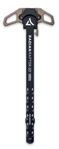 Picture of Radian Weapons Raptor SD Charging Handle & 45/90 Talon Safety, Radian Brown, Ambi Controls, Gas Ported Shaft, Fits Mil-Spec AR-15/M16 Platform R0289
