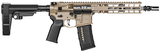 Picture of Radian Weapons Model 1 Pistol 300 Blackout 30+1 9", FDE Billet Rec/M-Lok Handguard, Smooth Buffer Tube (No Brace), Magpul Grip, Ambi Controls, Dead Air QD Flash Hider, Adj. Trigger R0504