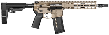 Picture of Radian Weapons Model 1 Pistol 300 Blackout 30+1 9", FDE Billet Rec/M-Lok Handguard, Smooth Buffer Tube (No Brace), Magpul Grip, Ambi Controls, Dead Air QD Flash Hider, Adj. Trigger R0504