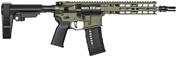 Picture of Radian Weapons Model 1 Pistol 300 Blackout 30+1 9", OD Green Billet Rec/M-Lok Handguard, Smooth Buffer Tube (No Brace), Magpul Grip, Ambi Controls, Dead Air QD Flash Hider, Adj. Trigger R0505