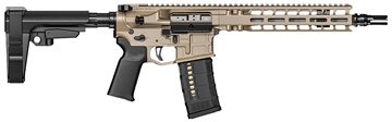 Picture of Radian Weapons Model 1 Pistol 223 Wylde 30+1 10.50", FDE Billet Rec/M-Lok Handguard, Smooth Buffer Tube (No Brace), Magpul Grip, Ambi Controls, Dead Air QD Flash Hider, Adj. Trigger R0514