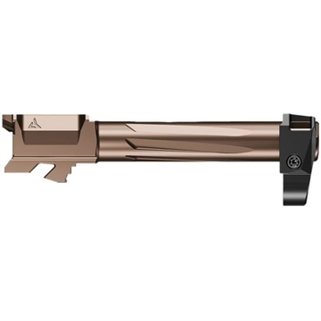 Picture of Radian Weapons RAMJET, Barrel with AFTERBURNER Compensator, 9MM, Radianite Finish, Bronze, INTRA-LOK Mounting System, Fits GLOCK 43 R0843