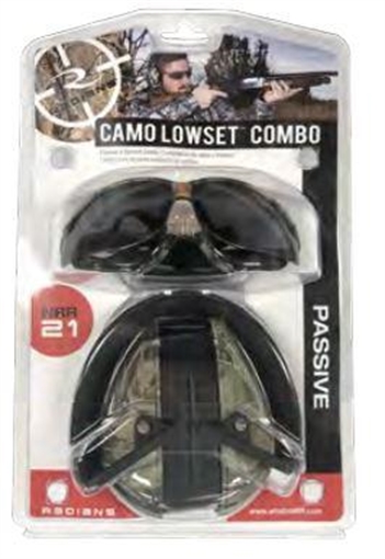 Picture of RAIDIANS LOWSET COMBO CAMO EM NRR21 LOW PROFILE COMPACT FOLDING WITH OUTBACK CAMO CLEAR GLASSES S4U11CKCS LS4U11CKCS