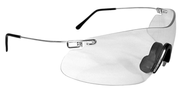 Picture of Radians Clay Pro Shooting Glasses Adult Clear Lens Wraparound Silver Frame CP5710CS