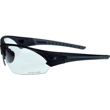 Picture of RADIANS SHOOTING GLASSES MATTE BLACK&GRAY FRAME/CLEAR LENSE WRAPAROUND HALF FRAME RUBBER TEMPLES RAICSB1021BX CSB102-1BX