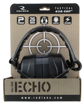 Picture of RADIANS 432-EHP ELECTRONIC EARMUFFS SINGLE MIC.PADDED ADJ. HEADBAND COMPACT FOLDING AMPLIFIES SOUND RAICSE20BX