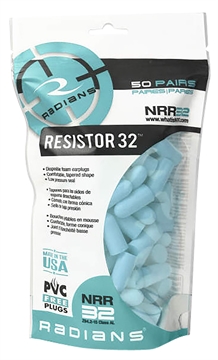 Picture of Radians Resistor Earplugs Foam 32 dB In The Ear Aqua Blue Adult 50 Pair FP70ABG/50