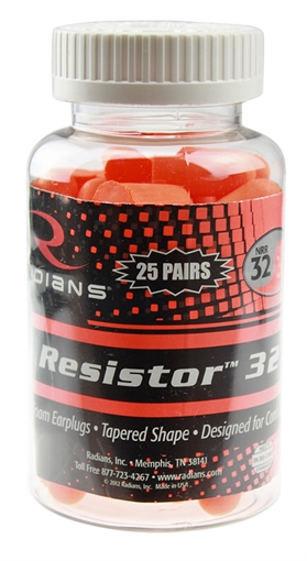 Picture of RADIANS DISPOSABLE UNCORDED FOAM EARPLUGS NRR32 25 PR. IN RE-SEALABLE PLASTIC JAR RAIFP70RD25 FP70RD/25
